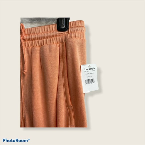 NWT Free People Back Into It Jogger Neon Peach - Picture 9 of 12